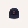 Navy Madras 'D' Appliqué Cotton Twill Baseball Cap -Drakes Shop DR1AG224072 01 400 1