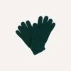 Forest Green Cashmere Knitted Gloves -Drakes Shop DR1AH021578 02400 1