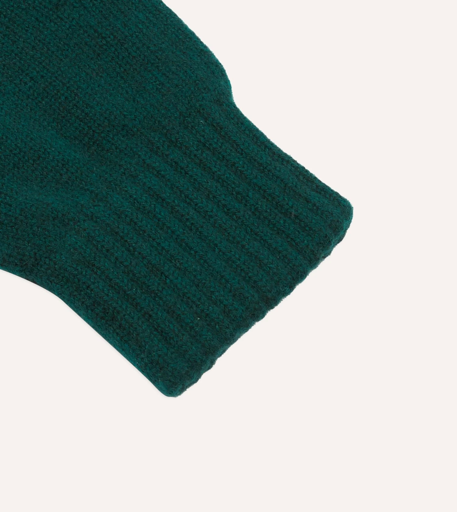 Forest Green Cashmere Knitted Gloves 4 Forest Green Cashmere Knitted Gloves - Image 2