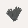 Grey Cashmere Knitted Gloves -Drakes Shop DR1AH021578 03600 1