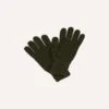 Olive Merino Wool Knitted Gloves 1 Olive Merino Wool Knitted Gloves -Drakes Shop DR1AH021582 02400 1