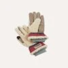 Elmer Ecru Wool Pile Gloves -Drakes Shop DR1AH023688 01051 1