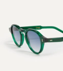 Bottle Green Acetate Blake Sunglasses -Drakes Shop DR1AI019403 05400 5
