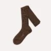 Brown Wool Over-the-Calf Socks 2 Brown Wool Over-the-Calf Socks -Drakes Shop DR1AJ121425 14300 1