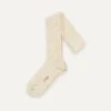 Ecru Wool Over-the-Calf Socks -Drakes Shop DR1AJ121425 15050 1