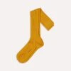 Gold Wool Over-the-Calf Socks -Drakes Shop DR1AJ121425 16500 1