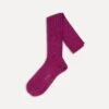 Magenta Wool Over-the-Calf Socks -Drakes Shop DR1AJ121425 20900 1