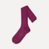 Fuchsia Cotton Over-the-Calf Socks -Drakes Shop DR1AJ121435 09700 1