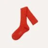 Orange Cotton Over-the-Calf Socks -Drakes Shop DR1AJ121435 11700 1