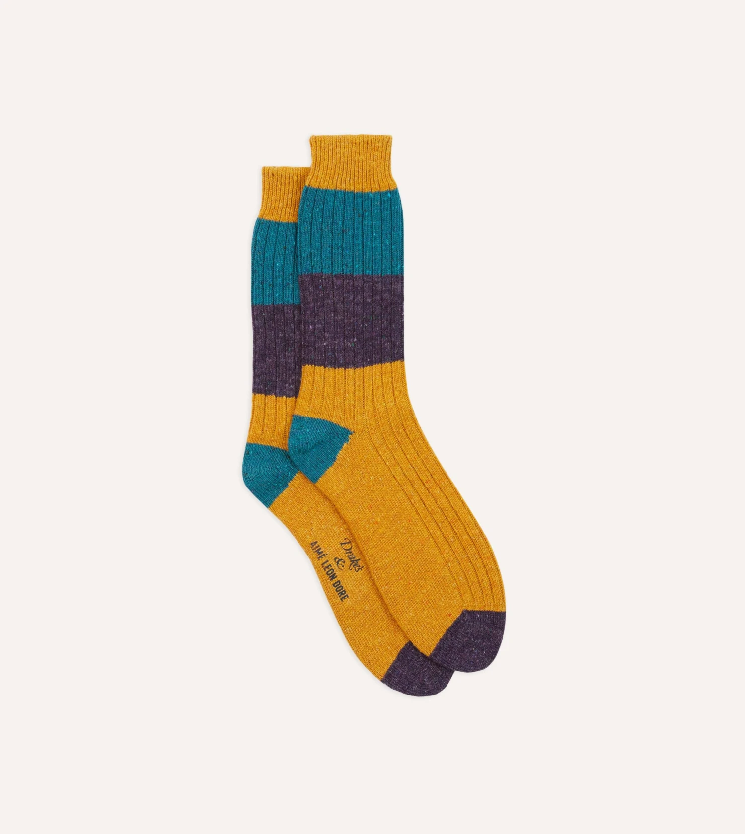 ALD / Drake's Striped Donegal Wool Sock 3 ALD / Drake's Striped Donegal Wool Sock