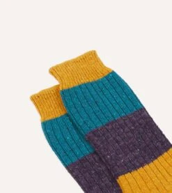 ALD / Drake's Striped Donegal Wool Sock 7 ALD / Drake's Striped Donegal Wool Sock -Drakes Shop DR1AJ123759 01502 2