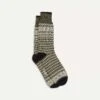 Grey Fair Isle Wool Cotton Socks 2 Grey Fair Isle Wool Cotton Socks -Drakes Shop DR1AJ2 22652 03 601 1