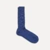 Blue Wool Mid-Calf Socks -Drakes Shop DR1AJ221426 03 1