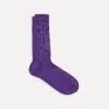 Purple Wool Mid-Calf Socks -Drakes Shop DR1AJ221426 06 1
