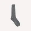 Grey Cotton Mid-Calf Socks -Drakes Shop DR1AJ224196 02600 1
