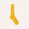 Yellow Cotton Mid-Calf Socks -Drakes Shop DR1AJ224196 12700 1