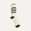 Green And Ecru Heavy Striped Sport Socks -Drakes Shop DR1AJ322409 01050 1