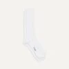 White Cotton Sports Socks -Drakes Shop DR1AJ322413 02000 1