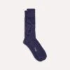 Navy Cotton Sports Socks -Drakes Shop DR1AJ322413 03250 1