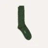 Forest Green Cotton Sports Socks -Drakes Shop DR1AJ322413 07400 1