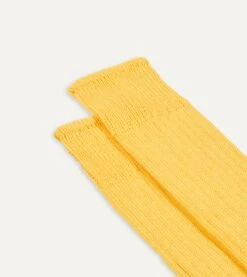 Yellow Cotton Sports Socks -Drakes Shop DR1AJ322413 10800 3
