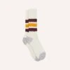 RoToTo Burgundy And Yellow Cotton Crew Socks -Drakes Shop DR1AJ323654 01052 1