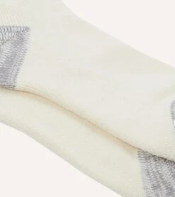 RoToTo Blue And Orange Cotton Crew Socks -Drakes Shop DR1AJ323654 03052 3