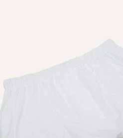 White Cotton Poplin Boxer Shorts -Drakes Shop DR1AJ423214 01000 4
