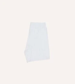 White Cotton Poplin Boxer Shorts -Drakes Shop DR1AJ423214 01000 5
