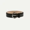 Black Bridle Calf Leather Western Belt -Drakes Shop DR1AK122948 01100 1