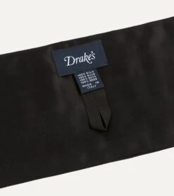 Black Silk Faille Cummerbund -Drakes Shop DR1AR223805 01100 4