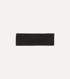 Black Silk Barathea Cummerbund