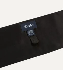 Black Silk Barathea Cummerbund -Drakes Shop DR1AR323805 01100 4