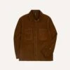 Brown Roughout Suede Overshirt -Drakes Shop DR2A1A21601 01300 1 fa40a105 c4d0 4b56 821f 4036d2945078