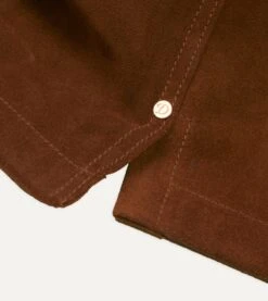 Brown Roughout Suede Overshirt -Drakes Shop DR2A1A21601 01300 5