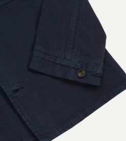 Navy Cotton Field Shirt -Drakes Shop DR2A1A24008 01250 5