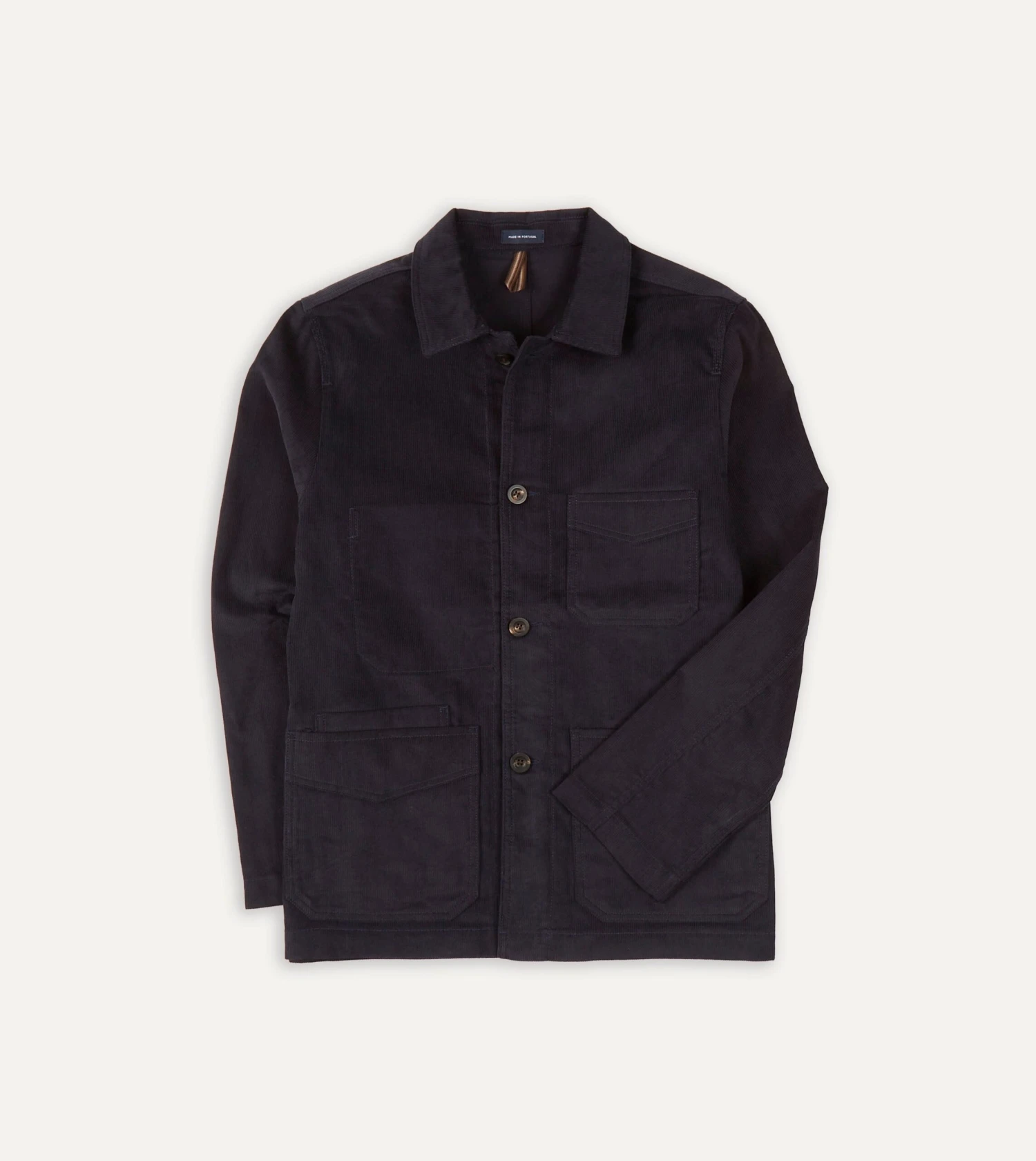 Navy Japanese Selvedge Corduroy Five-Pocket Chore Jacket 3 Navy Japanese Selvedge Corduroy Five-Pocket Chore Jacket