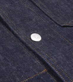 Indigo Rinse Denim Five-Pocket Chore Jacket 13 Indigo Rinse Denim Five-Pocket Chore Jacket -Drakes Shop DR2A1B20387 01200 5 cleaninsideofbutton