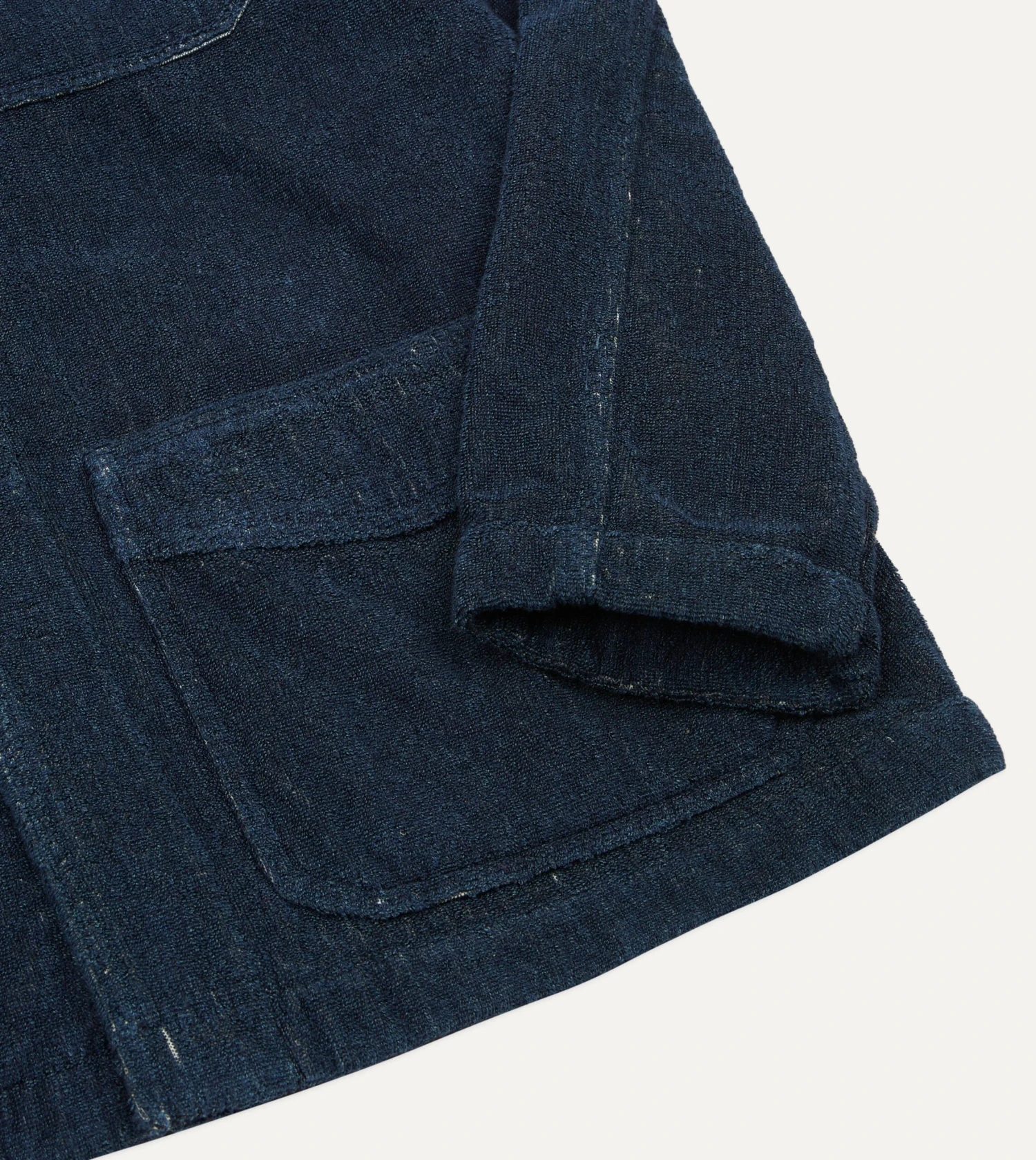 Indigo Cotton Terry Towelling Five-Pocket Chore Jacket 7 Indigo Cotton Terry Towelling Five-Pocket Chore Jacket - Image 5