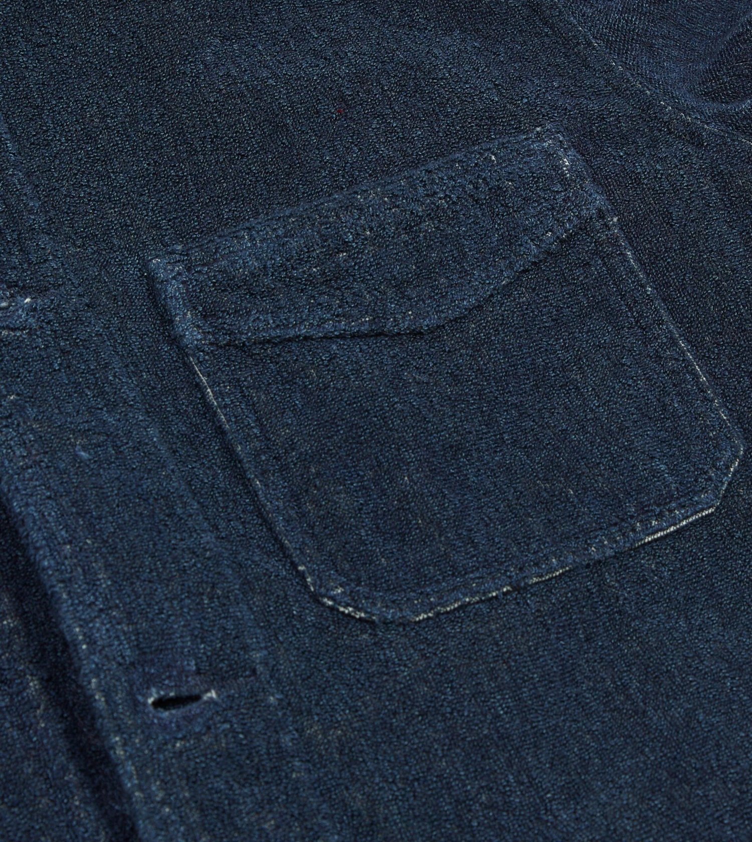 Indigo Cotton Terry Towelling Five-Pocket Chore Jacket 8 Indigo Cotton Terry Towelling Five-Pocket Chore Jacket - Image 6