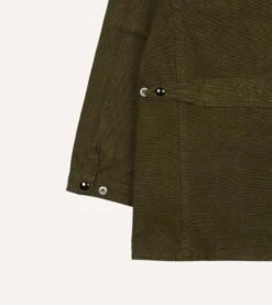 Olive Green Cotton Canvas Chasseur Jacket 20 Olive Green Cotton Canvas Chasseur Jacket -Drakes Shop DR2A1B22022 01300 7