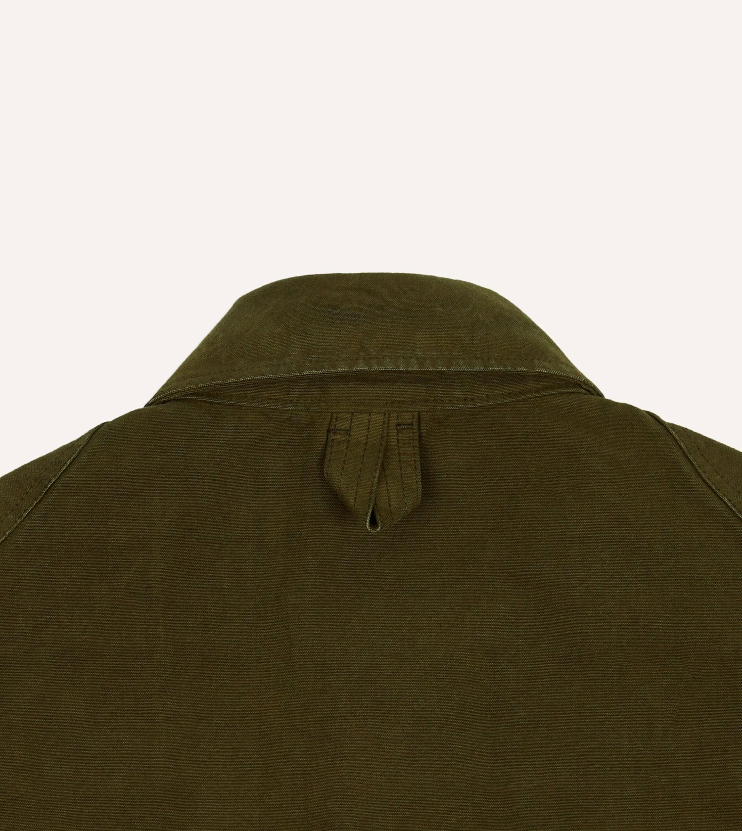 Olive Green Cotton Canvas Chasseur Jacket 11 Olive Green Cotton Canvas Chasseur Jacket - Image 9
