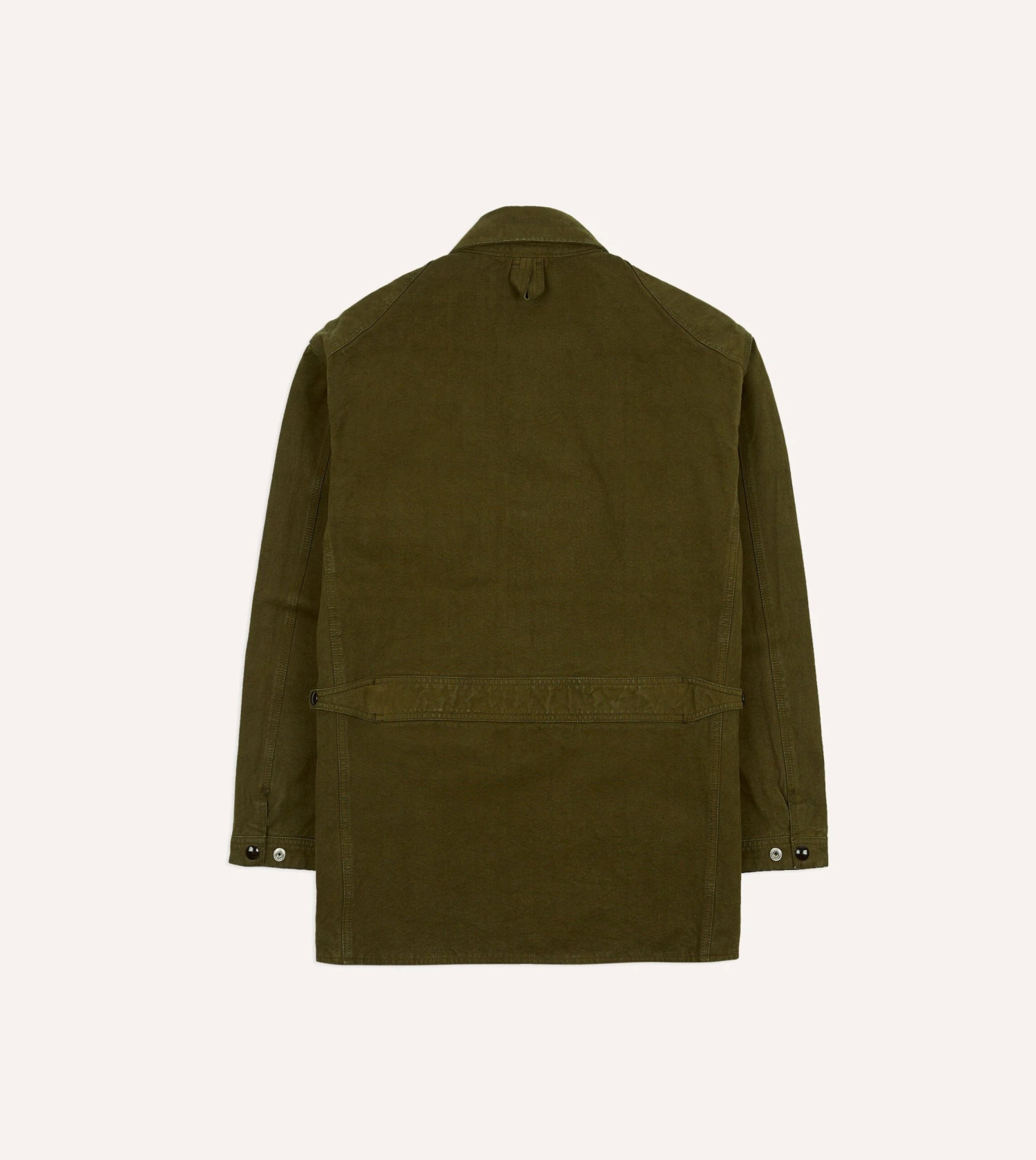 Olive Green Cotton Canvas Chasseur Jacket 12 Olive Green Cotton Canvas Chasseur Jacket - Image 10