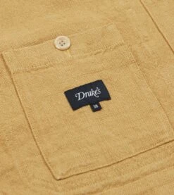 Sand Linen Five-Pocket Chore Jacket -Drakes Shop DR2A1B22085 08300 6