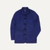 French Blue Cotton Twill Five-Pocket Artist Chore Jacket -Drakes Shop DR2A1B22390 01200 1