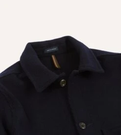 Navy Wool Five-Pocket Chore Jacket -Drakes Shop DR2A1B22941 01250 3