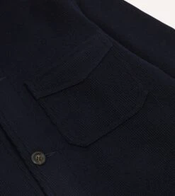 Navy Wool Five-Pocket Chore Jacket -Drakes Shop DR2A1B22941 01250 4