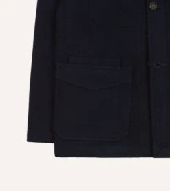 Navy Wool Five-Pocket Chore Jacket -Drakes Shop DR2A1B22941 01250 6