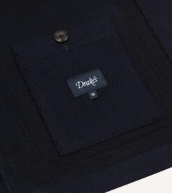 Navy Wool Five-Pocket Chore Jacket -Drakes Shop DR2A1B22941 01250 7