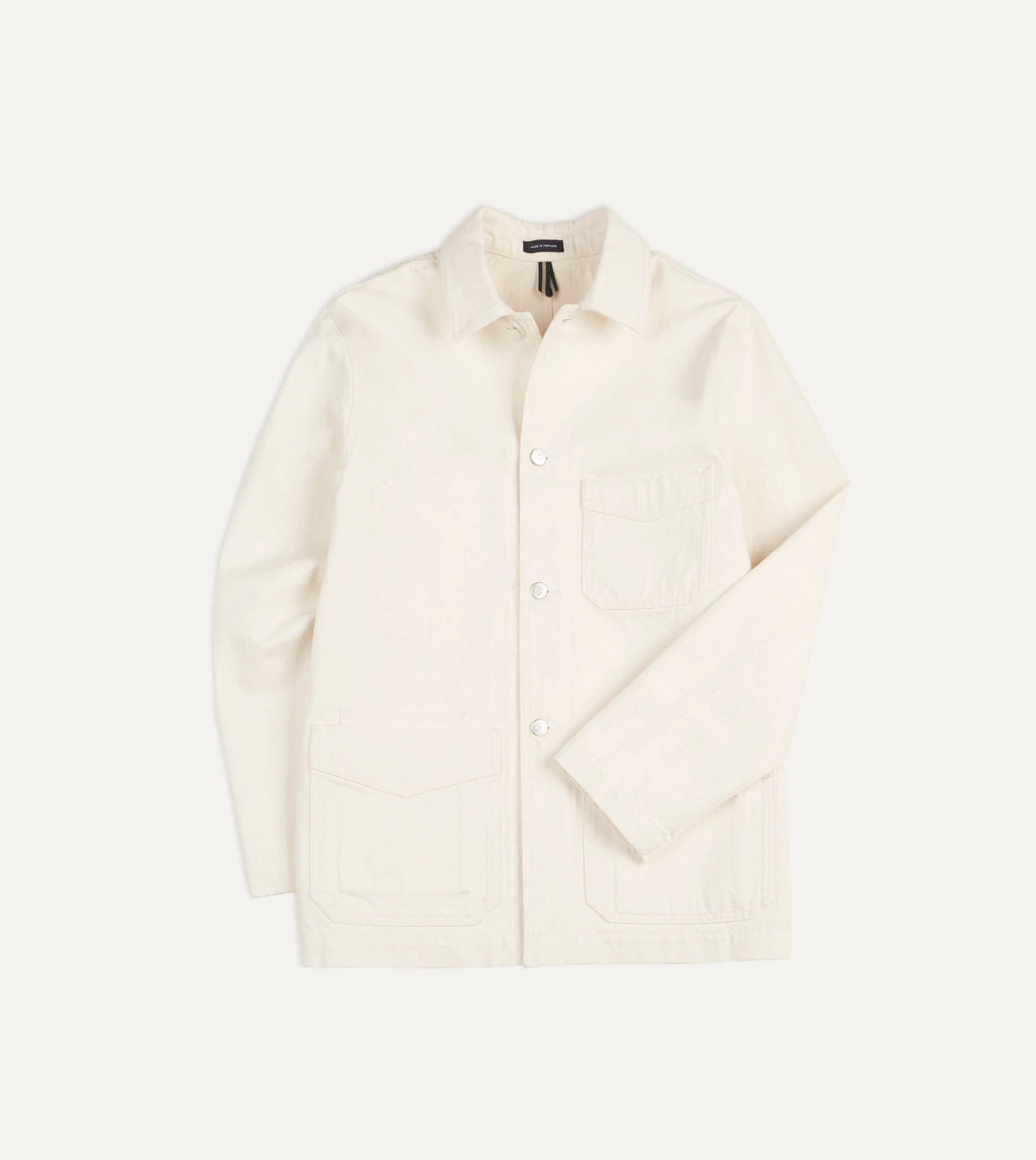 Ecru Selvedge Denim Five-Pocket Chore Jacket 3 Ecru Selvedge Denim Five-Pocket Chore Jacket